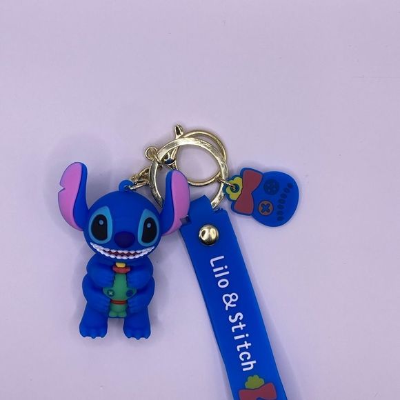 💙 Lilo & Stitch Doll Keychain Blue Hawaii - Picture 3 of 4